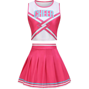 Ensemble de costumes de pom-pom girl en spandex pour filles tenues d'uniforme de pom-pom girl pour Halloween fête d'anniversaire Cosplay - Product Image 3