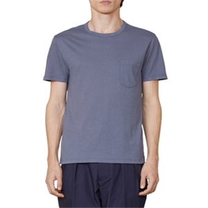 T-shirt con Tasca Testurizzata in Cotone Nero Officine Generale, Taglia M, 100% Cotone, Tessuto Jersey Pesante 240 Grammi, Stampa Serigrafica con Logo - Product Image 1