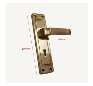 Poignée de porte en fer Mortice KY sur plaque Quincaillerie de porte de luxe de haute qualité Poignée de porte en laiton de meubles d'intérieur avec plaque - Product Image 3