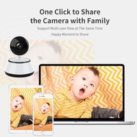 Kamera Keamanan Rumah Nirkabel WiFi V380 VRT-Q6 PTZ dengan Penglihatan Malam, Deteksi Gerakan, Pelacakan, dan Monitor Bayi