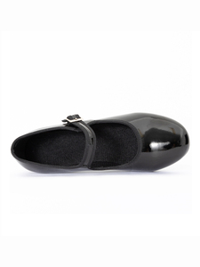EU US en Stock Unisexe PU Cuir Verni Easy Strap Tan <span class=keywords><strong>Claquettes</strong></span> Chaussures <span class=keywords><strong>de</strong></span> Danse avec Sound Board pour Femmes et Hommes Chaussures <span class=keywords><strong>de</strong></span> Danse-608 - Product Image 3
