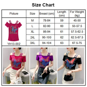 Rhinestone T Shirts for Women Casual <b>Streetwear</b> <b>Y2K</b> Club Party 100% Cotton - Product Image 6