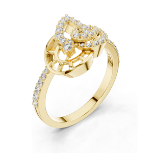 Bague en diamant de laboratoire de 0,388 carats pour femmes, clarté VVS-VS EF, or 18 carats, 14 carats, 10 carats et argent 925, or rose, or jaune, or blanc - Product Image 4
