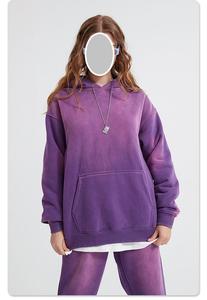 Anti-boulochage couleur unie femmes lavage à l'acide sweats à capuche fabriqués au Pakistan vêtements d'hiver lavage à l'acide sweats à capuche - Product Image 5