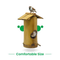 Maison d'oiseau en bambou, accessoires pour animaux fabriqués à partir de matériaux naturels et décoration élégante de la maison, vente en gros.