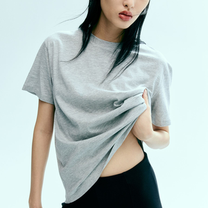 Camiseta informal de algodón de manga larga para mujer, talla XL, novedad de verano, venta al por mayor, Sexy estampado de letras, logotipo personalizado, transpirable - Product Image 5