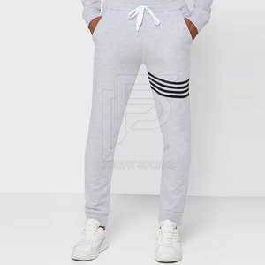 Grey Sweat Suit Men's Pullover <b>Drop</b> Shoulder 100% Cotton Crewneck Tracksuit Breathable Quick Dry Custom Printing Tracksuit - Product Image 5