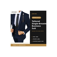Costume Homme Mariage Bureau Affaires Vente en Gros Ensemble Sur Mesure Coupe Slim Veste Blazer à Col Simple