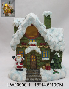 Figuras Decorativas Rústicas de Papá Noel <span class=keywords><strong>en</strong></span> <span class=keywords><strong>el</strong></span> <span class=keywords><strong>Techo</strong></span> de una Casa, Artesanía de Resina Decorativa para <span class=keywords><strong>el</strong></span> Hogar, Adornos Festivos Navideños - Product Image 3