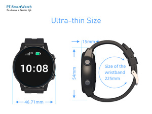 Montre connectée 4G LTE L23, montre Android, étanche IP67, suivi GPS en temps réel, alerte de chute, montre connectée pour hommes qui travaillent seuls - Product Image 4