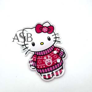 New Year Christmas Custom Logo Acrylic Eyelash <b>Tiles</b> With <b>Magnets</b> For Tweezers Custom Logo Cartoon Lash <b>Tiles</b> - Product Image 1