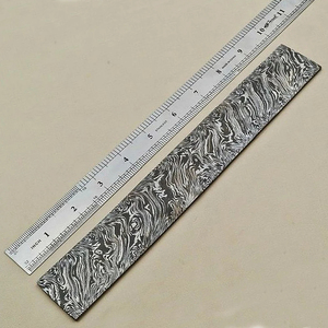 Matériaux en acier Damas OEM personnalisés, 12 pouces x 2 pouces x 4 mm, de qualité supérieure et durables, en billettes droites et en acier à motifs - Product Image 6