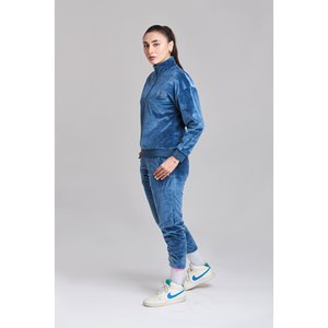Fila Velvet Zip Chándal Azul-Mujer - Product Image 5
