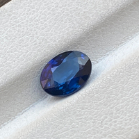 Pierre taillée de forme ovale en saphir diffus naturel certifié avec des pierres précieuses en vrac de qualité supérieure pour la fabrication de bijoux 1.99 carats