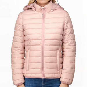 Veste d'hiver matelassée pour femme de haute qualité, tricotée, avec fermeture éclair sur le devant, imperméable, écologique, séchage rapide, respirante, à capuche - Product Image 1