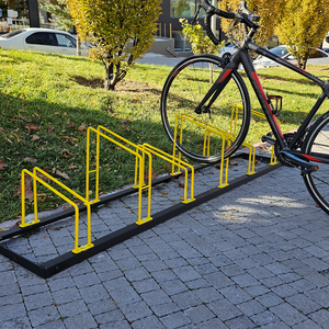 Aparcabicicletas Ajustable de Acero para Seis Bicicletas Eco 225 x 40 cm para 4 Bicicletas de Carretera - Product Image 1