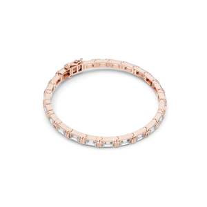 Bracelet tennis en diamant de laboratoire 8,96 CT, taille émeraude VVS-VS EF, or 18 carats, 14 carats, 10 carats et argent 925, or rose, or jaune, or blanc - Product Image 4