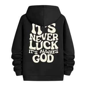 Sweat-shirt à capuche unisexe extra large WX664912 100% coton écologique solide imprimé de logo personnalisé coupe ample tissu tissé - Product Image 5