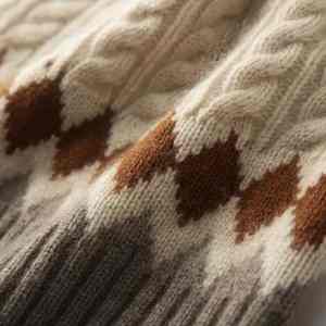 New Solid International Warm 100% Wool Soft Winter Custom <b>Cable</b> Knit Jacquard Beanie Unisex - Product Image 4