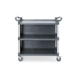 Carrito de Hospital AmerBox Grande de 3 Niveles, de Polipropileno, 1010x500x960mm, con Paneles Laterales con Estantes - Product Image 1