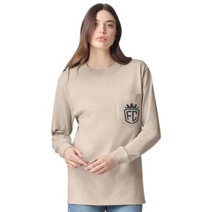 Camiseta Clásica de Manga Larga para Mujer, Cuello Redondo, Ajuste Casual, Color Sólido, con Bolsillo, para Uso Diario - Product Image 5