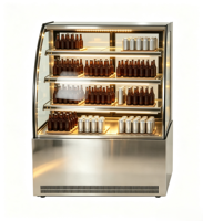 Vitrine réfrigérée verticale pour supermarché commercial, avec double porte vitrée, pour la présentation et le stockage de boissons