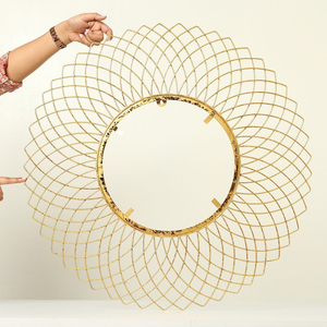 Espejo de pared montado en la pared con diseño de alambre de hierro superventas para el hogar, la Oficina y el baño - Product Image 2