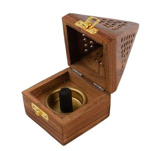Quemador de incienso de madera maciza hecho a mano - Soporte perfumado con sándalo, el más vendido para el hogar y los altares en primavera y verano, ideal para regalo a bajo precio. - Product Image 2