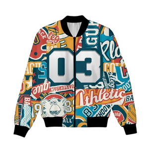 Blouson Bomber d'Hiver Unisexe de Qualité Supérieure avec Logo Personnalisé, Décontracté, Respirant, Fermeture à Boutons Cachés, Design Sublimé, Grandes Tailles - Product Image 5