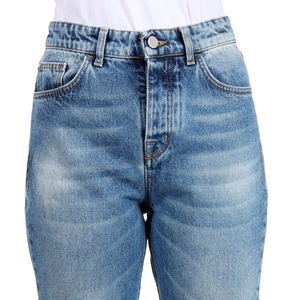 Jeans pour femmes en denim taille haute fabriqués en Italie tissu ferme lavage de base 98% coton, 2% ea pour les grossistes - Product Image 2