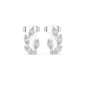 ต่างหูเงินแบบเรียบ18K สำหรับใส่ในสำนักงานพร้อม CZ ขนาดเล็ก - Product Image 2