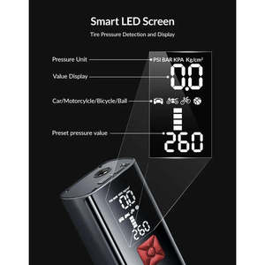 Vypart Bomba Eléctrica Inalámbrica Portátil 2 en 1, Mini Compresor de Aire para Neumáticos con Batería de 9900mAh - Product Image 3