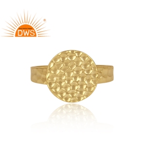 Handmade Circular Charm <b>Set</b> <b>Gold</b> On 925 Sterling Silver Designer <b>Ring</b> Silver Jewelry For Women Gift For Her - Product Image 2