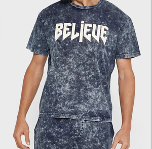 Ensemble chemise et short de survêtement avec logo personnalisé été 300 GSM lavé 100% coton sérigraphie courte - Product Image 3