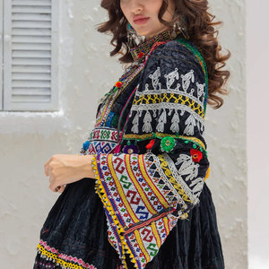 ชุดเดรส kuchi แบบปักทันสมัยสำหรับงานแต่งงานงานปาร์ตี้ผ้าฝ้ายบริการ OEM ชุดเดรส afghan kuchi - Product Image 4