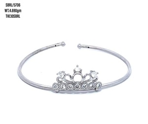 Premium Indian Manufacturer <b>925</b> <b>Sterling</b> <b>Silver</b> Charm Tiara Open <b>Bracelet</b> for Women Wholesale Price - Product Image 1