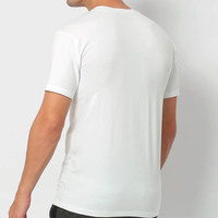 T-shirt pour homme personnalisable, respirant, anti-UV, en coton biologique peigné 100 % / fibre de bambou, 180 GSM, respectueux de l'environnement, avec logo personnalisé