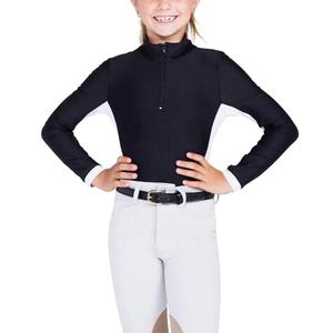 Ropa ecuestre personalizada de diseño moderno, capa Base atractiva para niños, Tops para montar a caballo - Product Image 5