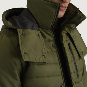 Haute qualité hiver hommes doudoune léger matelassé à capuche compressible doudoune décontracté chaud extérieur vert vestes pour hommes - Product Image 5