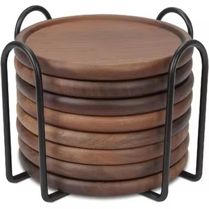 Latest Unique Design <b>Wooden</b> Coasters Set High Quality Tea Mats and Pads Tableware Table Decor Coasters for Home and Kitchen Use - Product Image 4
