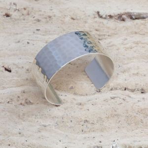 Custom Engraved Brass Silver Plated Open Cuff <b>Bracelet</b> for Women Elegant <b>Adjustable</b> Bangle Designer Jewelry Gift Item - Product Image 2