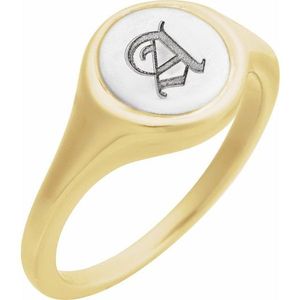 Stainless Steel Round Signet <b>Ring</b> Fashionable Cluster Inlay with Rose and 18K Gold Plating Gift for Any Occasion - Product Image 3
