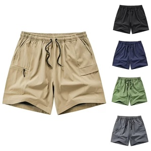 Calzoncillos bóxer tejidos multicolores informales para hombre, 100% algodón, sarga, cintura con múltiples bolsillos, cordón, ajuste sostenible - Product Image 1