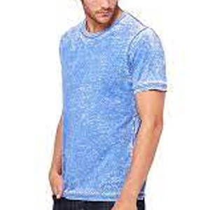 Lavage à l'acide en gros à manches courtes col rond haut court chemise hommes T-shirt blanc 100% coton lavé à l'acide T-shirt - Product Image 3