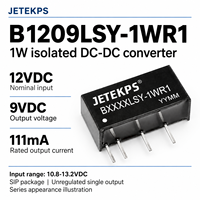 Convertisseur DC-DC isolé JETEKPS B1209LSY-1WR1 1W, 12V vers 9V 111mA, module d'alimentation SIP non régulé, RoHS