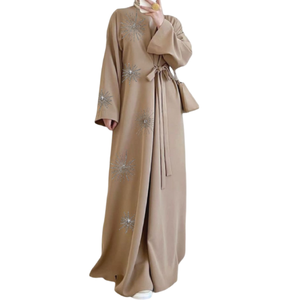 Nouveau Style arrivée femmes Kimono Abaya musulman printemps et été femmes Abaya fête quotidienne Abaya Robe Robe tenue décontractée - Product Image 3