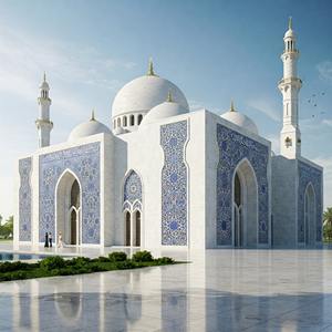 Patrones Islámicos de Mármol Natural Tallados a Mano, Modernos y de Primera Calidad, Resistentes a la Intemperie, para Interiores/Exteriores de Mezquitas, Totalmente Personalizables - Product Image 3