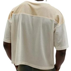 Camiseta de malla de manga corta unisex con logotipo personalizado de talla grande transpirable para baloncesto, béisbol, fútbol, ropa de calle - Product Image 5