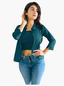 เสื้อผู้หญิงตะวันตกกับแจ็คเก็ตด้านในสีสวยสบายๆสวมใส่เสื้อปกติ - Product Image 4