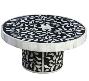 Soporte para Pastel Hecho a Mano con Incrustaciones de Hueso y Resina, Múltiples Colores, para Decoración de Bodas, Fiestas y Eventos, Diseño Elegante, Exportaciones de Emporio de Artesanías - Product Image 2